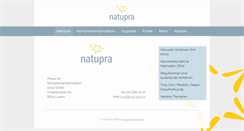 Desktop Screenshot of natupra.ch
