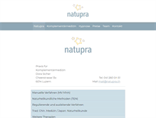 Tablet Screenshot of natupra.ch
